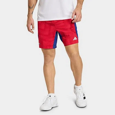 Adidas Originals Men's Tech Intensity Allover Print Training Shorts In Red