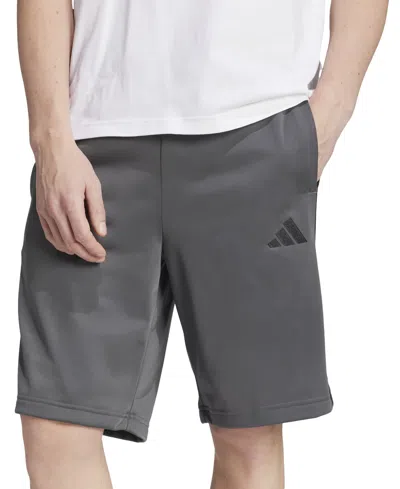 Adidas Originals Men's Three-stripes 10" Tricot Shorts In Gresix