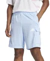 Adidas Originals Men's Three-stripes Tiro 9" Cargo Shorts In Globlu,whi