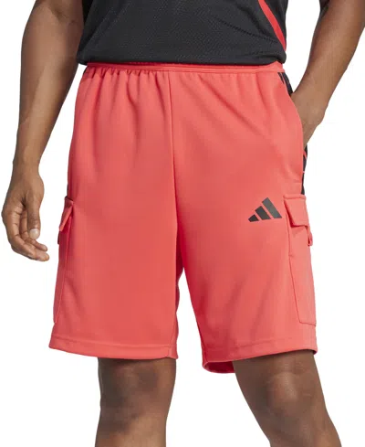 Adidas Originals Men's Three-stripes Tiro 9" Cargo Shorts In Selure,bla