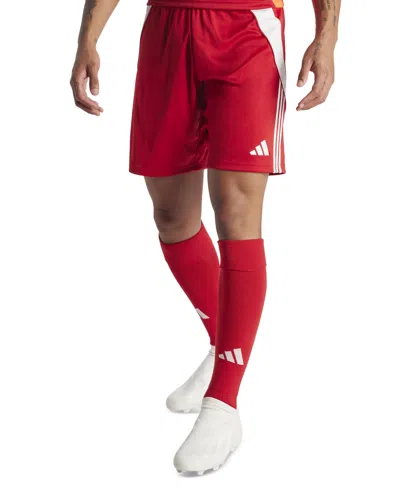 Adidas Originals Men's Tiro 24 Moisture-wicking Drawstring 8" Shorts In Team Power Red,white