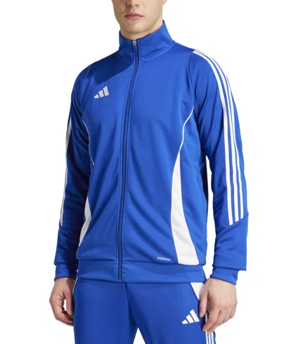 Adidas Originals Men's Tiro 24 Slim-fit Performance 3-stripes Track Jacket In Team Royal Blue,wht