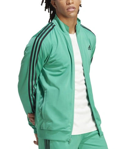 Adidas Originals Men's Tricot Track Jacket In Semi Court Green,black