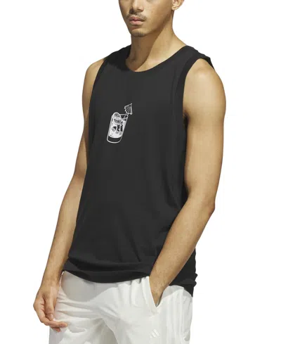 Adidas Originals Men's Triple Regular-fit Cocktail Graphic Tank Top In Black
