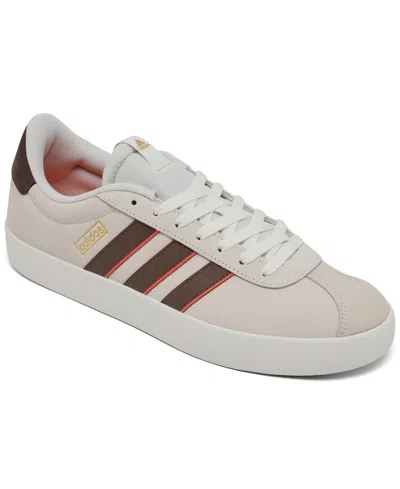 Adidas Originals Men's Vl Court 3.0 Casual Sneakers From Finish Line In Off White,earth Strata,go