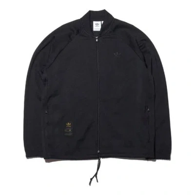 Adidas Originals Warm Up Track Jacket In Black/gold