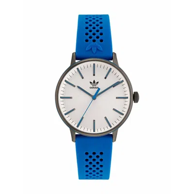 Adidas Originals Adidas Unisex Three Hand Code One Blue Silicone Strap Watch 38mm