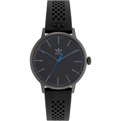 Adidas Originals Adidas Unisex Three Hand Code One Black Silicone Strap Watch 38mm