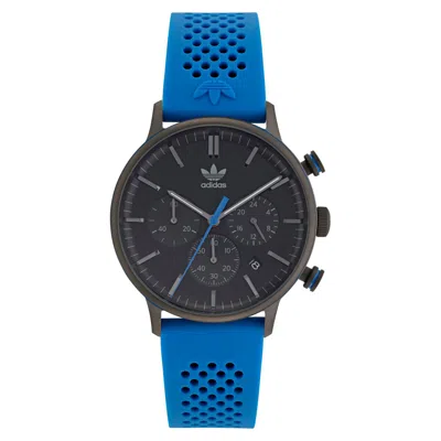 Adidas Originals Adidas Unisex Chrono Code One Chrono Blue Silicone Strap Watch 40mm