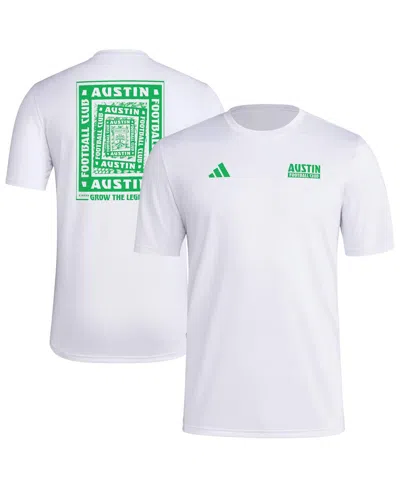 Adidas Originals Men's White Austin Fc Local Wrap T-shirt In Multi