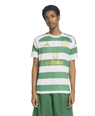 Adidas Originals Men's White Celtic Home 2026/27 Replica Jersey In Green