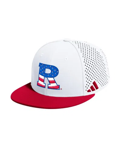 Adidas Originals Men's White Rutgers Scarlet Knights On-field Fitted Baseball Hat