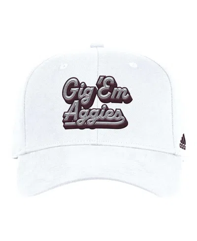 Adidas Originals Men's White Texas A M Aggies Chant Flex Hat