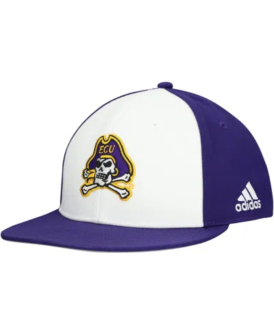 Adidas Originals Men's White/purple Ecu Pirates On Field Fitted Hat