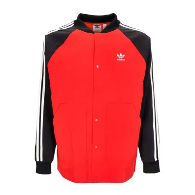 Adidas Originals Men's Windbreaker Sst Woven Jacket Better Scarlet/black