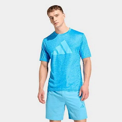 Adidas Originals Men's Workout Essentials Brandlove T-shirt In Blue