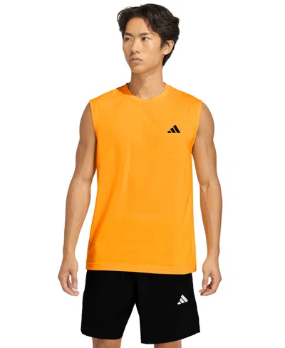 Adidas Originals Men's Workout Essentials Feelready Tank Top In Orange