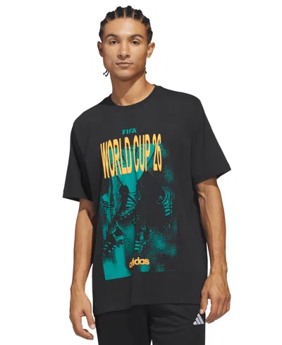 Adidas Originals Men's World Cup 26 Tour Graphic T-shirt In Black