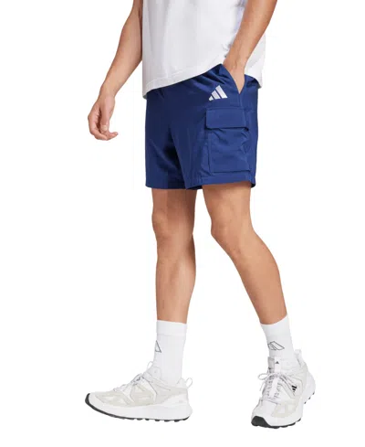 Adidas Originals Men's Woven Chelsea Cargo Shorts In Blue