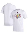 Adidas Originals Men's X Rich Mnisi Pride Collection White Texas A M Aggies Pregame Aeroready T-shirt In White