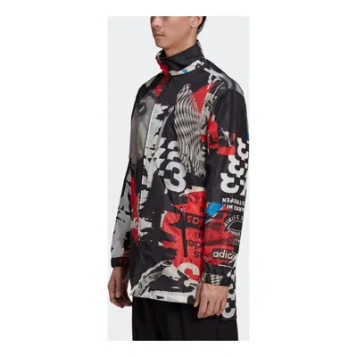 Adidas Originals Men's Y-3 Graffiti Printing Loose Long Sleeves Jacket Multi-color In Black