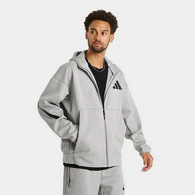 Adidas Originals Men's Z. N.e. Full-zip Hooded Track Jacket In Gray