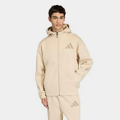Adidas Originals Men's Z. N.e. Full-zip Hooded Track Jacket In Brown