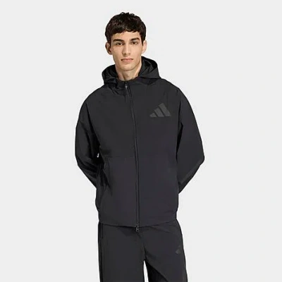 Adidas Originals Men's Z. N.e. Hooded Woven Track Top In Black