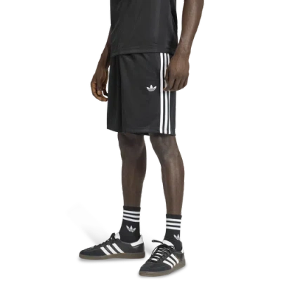 Adidas Originals Mens Adidas 3 Stripes Loose Engineered Shorts 8" In Black