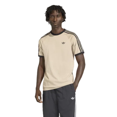 Adidas Originals Short Sleeve Crew Neck Striped Trim T-shirt In Pink