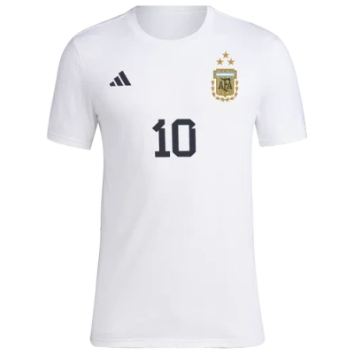 Adidas Originals Mens Adidas Arg Messi T-shirt In White