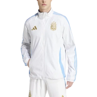 Adidas Originals Mens Adidas Argentina 2024 Anthem Jacket In White/lucid Blue