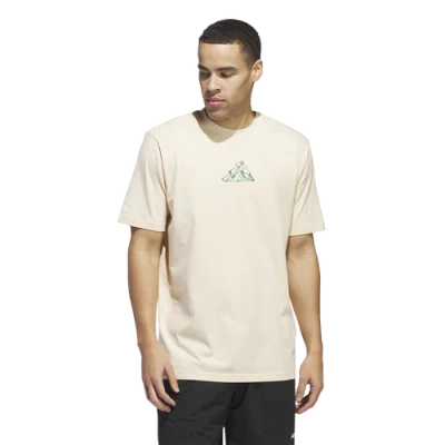 Adidas Originals Mens Adidas Basketball T-shirt In Crystal Sand