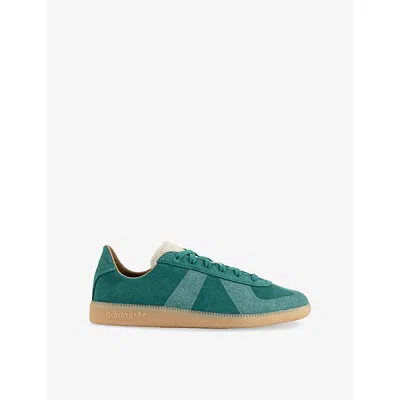 Adidas Originals Mens Adidas Bw Army Suede Trainers In Active Green Ftwr White