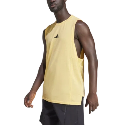 Adidas Originals Mens Adidas Designed For Training Workout Tank Top In Semi Spark