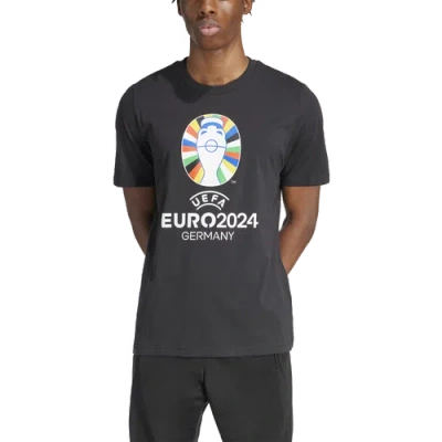 Adidas Originals Mens Adidas Euro 24 Oe Soccer T-shirt In Black