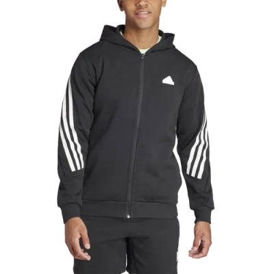 Adidas Originals Mens Adidas Future Icons 3-stripes Full Zip Hoodie In Black