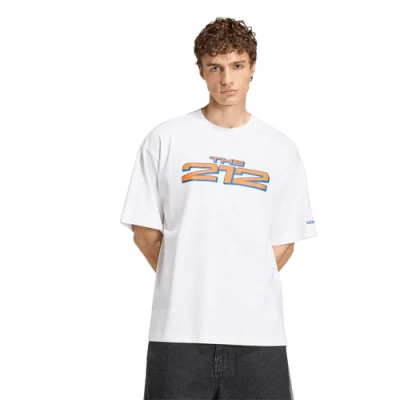 Adidas Originals Adidas New York City Cotton Graphic T-shirt In White