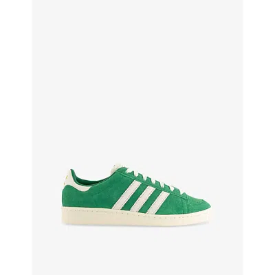Adidas Originals Mens Green White Jabbar Lo Leather Low-top Trainers