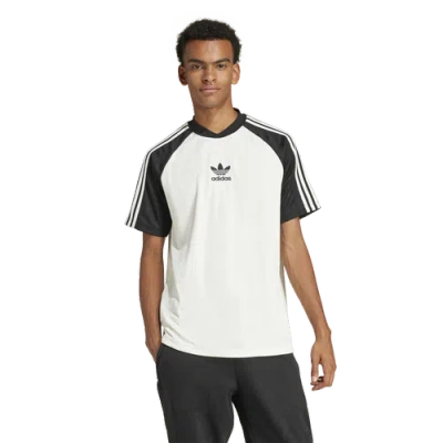 Adidas Originals Mens Adidas Jacquard Stripe Jersey In Wonder White