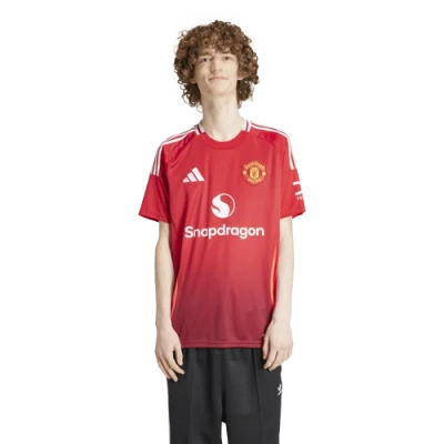 Adidas Originals Mens Adidas Manchester United 24/25 Home Short Sleeve Jersey In Mufc Red