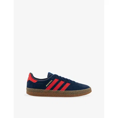 Adidas Originals Mens Night Indigo Better Scar Montreal Suede Trainers In Multi