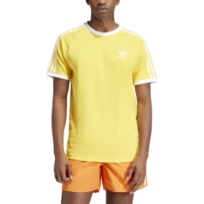 Adidas Originals Mens  3 Stripes T-shirt In Yellow/white