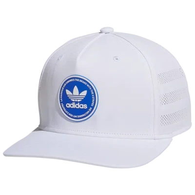 Adidas Originals Mens  Emblem Precurve Adjustable Cap In White