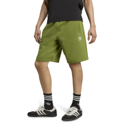 Adidas Originals Mens  Essential Fleece Shorts In Green