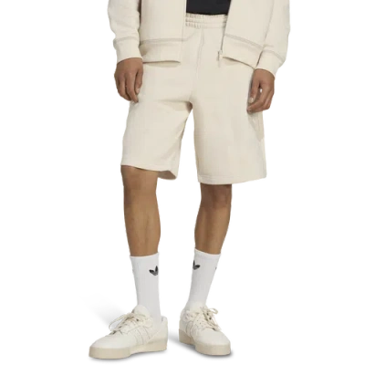 Adidas Originals Mens  Essential Fleece Shorts In Neutral