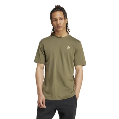 Adidas Originals Mens  Essential Lbr T-shirt In Olive Strata/beige