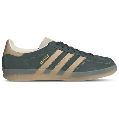 Adidas Originals Mens  Gazelle Indoor In Shadow Green/wonder White/warm Sandstone