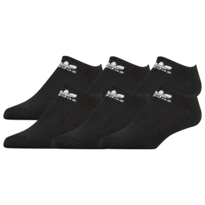 Adidas Originals Mens  Trefoil 6-pack No Show Socks In Black/black