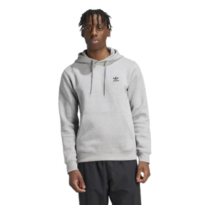 Adidas Originals Mens  Trefoil Essentials Lifestyle Hoodie In Medium Grey Heather